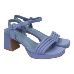 Sandalias de vestir tacón medio cómodo de mujer color azul W18-128
