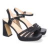 Sandalias de tacón medio fiesta para mujer color negro W18-55