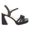 Sandalias de tacón medio fiesta para mujer color negro W18-55