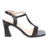 Sandalias de tacón medio fiesta para mujer color negro W18-79