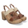 Sandalias de tacón y plataforma para mujer color blanco XFH790