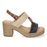 Sandalias de tacón y plataforma para mujer color negro XFH790
