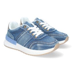Zapatillas plataforma deportiva vaquera color marino para mujer XX-56