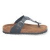 Sandalias planas bio cómodas esclava para mujer color negro YF-89