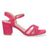 Sandalias de tacón bajo pala de tiras mujer color fucsia