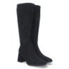 Botas altas de tacón medio para mujer color negro YG-716