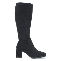 Botas altas de tacón medio para mujer color negro YG-716