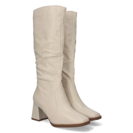 Botas lisas para mujer de tacón medio caña de 34'5cm