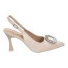 Zapatos tacón cómodo fiesta para mujer color beige YG738