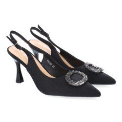 Zapatos tacón cómodo fiesta para mujer color negro YG738