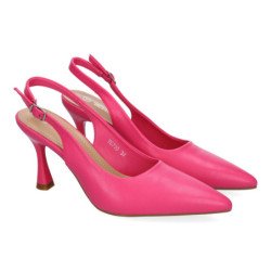 Zapatos de vestir tacón fino para mujer color fucsia YG799