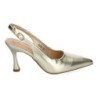 Zapatos dorados de vestir tacón fino para mujer YG799