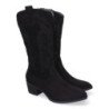 Botas de tacón campero cómodas para mujer color negro YG805