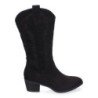 Botas de tacón campero cómodas para mujer color negro YG805