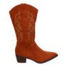 Botas camperas tacón medio estilo cowboy para mujer color camel YG810