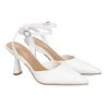 Zapatos de vestir tacón medio salón para mujer blanco YG827