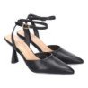 Zapatos de vestir tacón medio salón para mujer color negro YG827