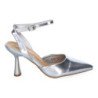 Zapatos plateados de vestir tacón medio salón para mujer YG827