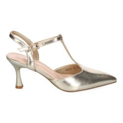 Zapatos dorados de tacón fiesta para mujer color oro YG853 stilettos