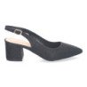 Zapatos de tacón bajo cómodo para fiesta mujer color negro YK261