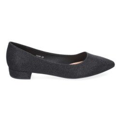 Zapatos planos estilo bailarinas para mujer color negro YK266