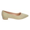 Zapatos dorados planos estilo bailarinas para mujer YK266
