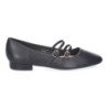 Zapatos planos estilo bailarinas para mujer color negro YK323
