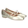 Zapatos dorados planos estilo bailarinas para mujer YK323