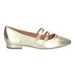 Zapatos dorados planos estilo bailarinas para mujer YK323