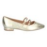 Zapatos dorados planos estilo bailarinas para mujer YK323