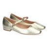 Zapatos dorados planos estilo bailarinas para mujer YK325