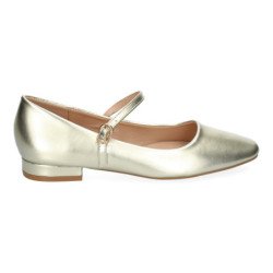 Zapatos dorados planos estilo bailarinas para mujer YK325