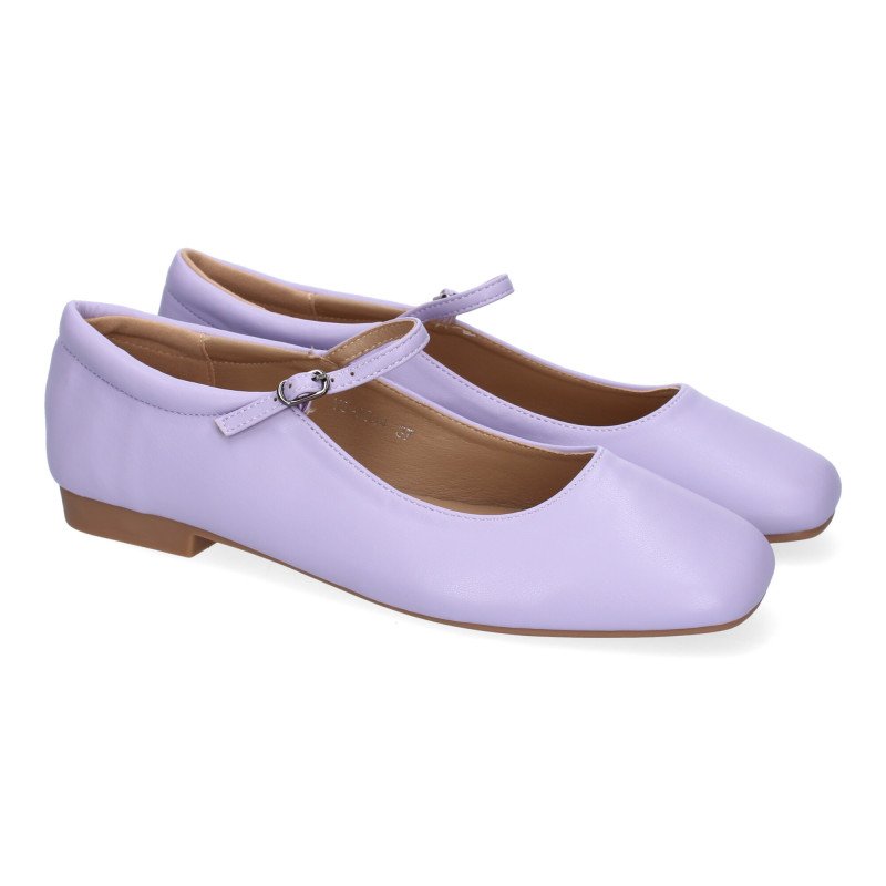 Merceditas planas elegantes para mujer color lila YS-3344