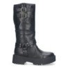 Botas estilo motero biker para mujer color negro YY-80