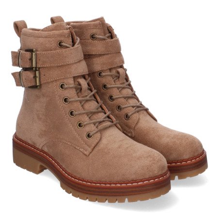 Botines estilo leñador para mujer color kaki YZ24-008