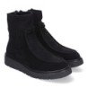 Botines planos cómodos tejido elastico para mujer color negro YZ24-018