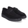 Mocasines de mujer estilo wallabee cómodos color negro YZ24-039