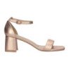 Sandalias de tacón medio cómodo mujer color champán Z-2235