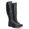 Botas altas planas lisas para mujer color negro ZS-91