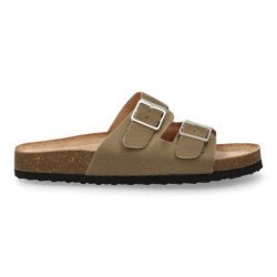 Sandalias planas comodas anatomicas para mujer color verde army 1AY-1056
