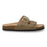 Sandalias planas comodas anatomicas para mujer color verde army 1AY-1056