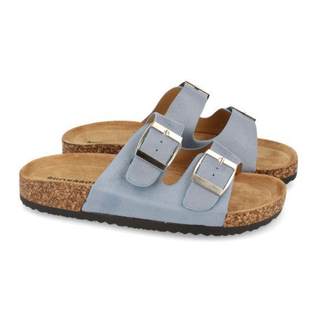 Sandalias planas comodas anatomicas para mujer color azul 1AY-1056