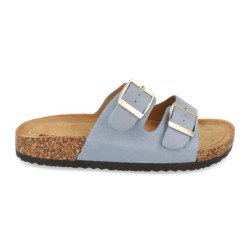 Sandalias planas comodas anatomicas para mujer color azul 1AY-1056