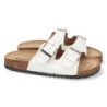 Sandalias planas comodas anatomicas para mujer color blanco 1AY-1056