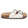 Sandalias planas comodas anatomicas para mujer color blanco 1AY-1056