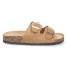 Sandalias planas comodas anatomicas para mujer color camel 1AY-1056