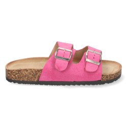 Sandalias planas comodas anatomicas para mujer color fucsia 1AY-1056