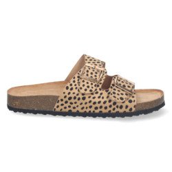 Sandalias planas comodas anatomicas para mujer color leopardo 1AY-1056