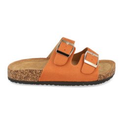 Sandalias planas comodas anatomicas para mujer color naranja 1AY-1056