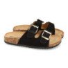 Sandalias planas comodas anatomicas para mujer color negro 1AY-1056